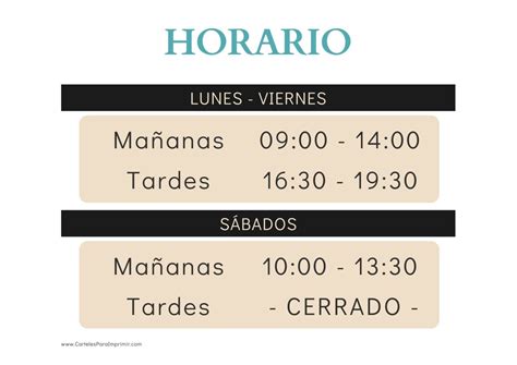 Horario de apertura para Tienda Inside en Villarrobledo